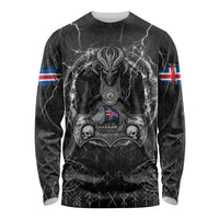Personalized Iceland Viking Long Sleeve Shirt Odin's Raven Legacy - Wonder Print Shop