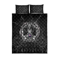Iceland Viking Quilt Bed Set Odin's Raven Legacy - Wonder Print Shop