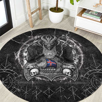 Iceland Viking Round Carpet Odin's Raven Legacy - Wonder Print Shop