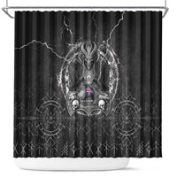 Iceland Viking Shower Curtain Odin's Raven Legacy - Wonder Print Shop