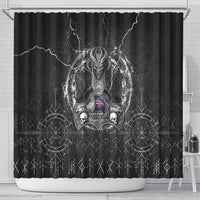 Iceland Viking Shower Curtain Odin's Raven Legacy - Wonder Print Shop