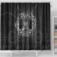 Iceland Viking Shower Curtain Odin's Raven Legacy - Wonder Print Shop