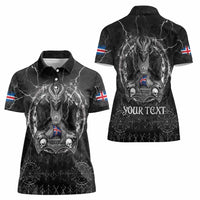 Personalized Iceland Viking Women Polo Shirt Odin's Raven Legacy - Wonder Print Shop