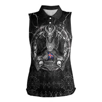 Personalized Iceland Viking Women Sleeveless Polo Shirt Odin's Raven Legacy - Wonder Print Shop