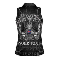 Personalized Iceland Viking Women Sleeveless Polo Shirt Odin's Raven Legacy - Wonder Print Shop