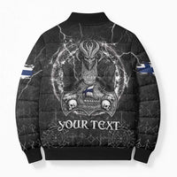 Personalized Finland Viking Bomber Puffer Jacket Odin's Raven Legacy - Wonder Print Shop