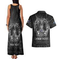 Personalized Finland Viking Couples Matching Tank Maxi Dress and Hawaiian Shirt Odin's Raven Legacy - Wonder Print Shop