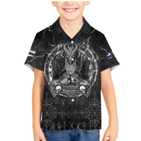 Personalized Finland Viking Family Matching Mermaid Dress and Hawaiian Shirt Odin's Raven Legacy - Wonder Print Shop