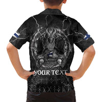 Personalized Finland Viking Family Matching Off Shoulder Short Dress and Hawaiian Shirt Odin's Raven Legacy - Wonder Print Shop