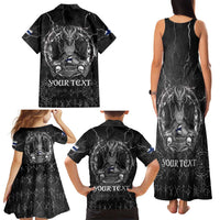 Personalized Finland Viking Family Matching Tank Maxi Dress and Hawaiian Shirt Odin's Raven Legacy - Wonder Print Shop