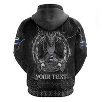 Personalized Finland Viking Hoodie Odin's Raven Legacy - Wonder Print Shop