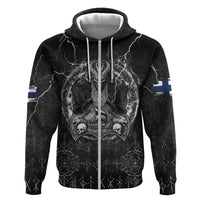 Personalized Finland Viking Hoodie Odin's Raven Legacy - Wonder Print Shop