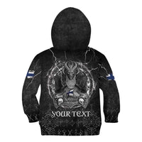 Personalized Finland Viking Kid Hoodie Odin's Raven Legacy - Wonder Print Shop