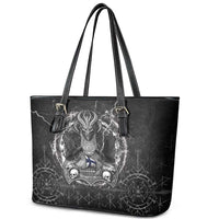 Finland Viking Leather Tote Bag Odin's Raven Legacy - Wonder Print Shop