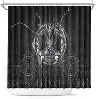 Finland Viking Shower Curtain Odin's Raven Legacy - Wonder Print Shop
