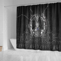 Finland Viking Shower Curtain Odin's Raven Legacy - Wonder Print Shop