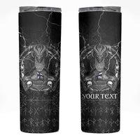 Personalized Finland Viking Skinny Tumbler Odin's Raven Legacy - Wonder Print Shop