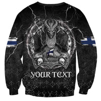 Personalized Finland Viking Sweatshirt Odin's Raven Legacy - Wonder Print Shop