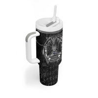 Personalized Finland Viking Tumbler With Handle Odin's Raven Legacy - Wonder Print Shop