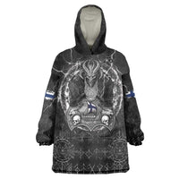 Personalized Finland Viking Wearable Blanket Hoodie Odin's Raven Legacy - Wonder Print Shop