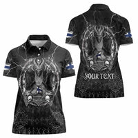 Personalized Finland Viking Women Polo Shirt Odin's Raven Legacy - Wonder Print Shop