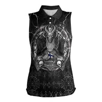 Personalized Finland Viking Women Sleeveless Polo Shirt Odin's Raven Legacy - Wonder Print Shop