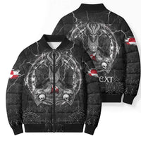 Personalized Greenland Viking Bomber Puffer Jacket Odin's Raven Legacy - Wonder Print Shop