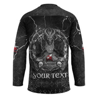 Personalized Greenland Viking Hockey Jersey Odin's Raven Legacy - Wonder Print Shop