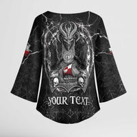 Personalized Greenland Viking Kimono Sleeve Blouse Odin's Raven Legacy - Wonder Print Shop