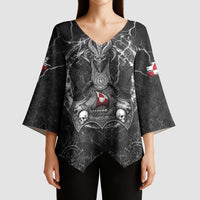 Personalized Greenland Viking Kimono Sleeve Blouse Odin's Raven Legacy - Wonder Print Shop