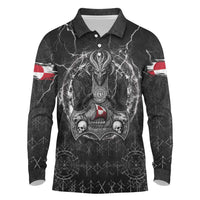 Personalized Greenland Viking Long Sleeve Polo Shirt Odin's Raven Legacy - Wonder Print Shop