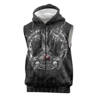 Personalized Greenland Viking Sleeveless Zip Hoodie Odin's Raven Legacy - Wonder Print Shop