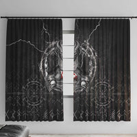 Greenland Viking Window Curtain Odin's Raven Legacy - Wonder Print Shop