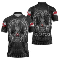 Personalized Greenland Viking Zipper Polo Shirt Odin's Raven Legacy - Wonder Print Shop