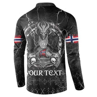 Personalized Norway Viking Button Sweatshirt Odin's Raven Legacy - Wonder Print Shop