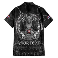 Personalized Norway Viking Family Matching Short Sleeve Bodycon Dress and Hawaiian Shirt Odin's Raven Legacy - Wonder Print Shop