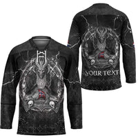 Personalized Norway Viking Hockey Jersey Odin's Raven Legacy - Wonder Print Shop