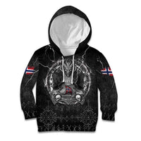 Personalized Norway Viking Kid Hoodie Odin's Raven Legacy - Wonder Print Shop