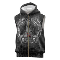 Personalized Norway Viking Sleeveless Zip Hoodie Odin's Raven Legacy - Wonder Print Shop