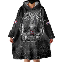 Personalized Norway Viking Wearable Blanket Hoodie Odin's Raven Legacy - Wonder Print Shop