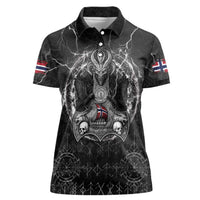 Personalized Norway Viking Women Polo Shirt Odin's Raven Legacy - Wonder Print Shop
