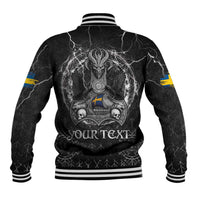 Personalized Sweden Viking Baseball Jacket Odin's Raven Legacy - Wonder Print Shop