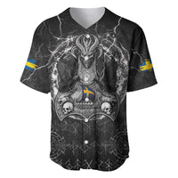 Personalized Sweden Viking Baseball Jersey Odin's Raven Legacy - Wonder Print Shop