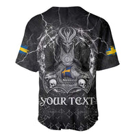 Personalized Sweden Viking Baseball Jersey Odin's Raven Legacy - Wonder Print Shop
