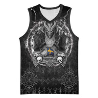 Personalized Sweden Viking Basketball Jersey Odin's Raven Legacy - Wonder Print Shop