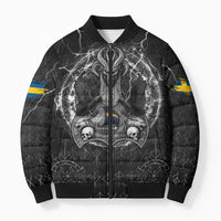 Personalized Sweden Viking Bomber Puffer Jacket Odin's Raven Legacy - Wonder Print Shop