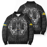 Personalized Sweden Viking Bomber Puffer Jacket Odin's Raven Legacy - Wonder Print Shop