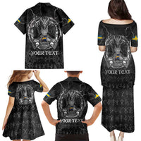 Personalized Sweden Viking Family Matching Puletasi and Hawaiian Shirt Odin's Raven Legacy - Wonder Print Shop