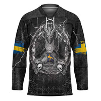 Personalized Sweden Viking Hockey Jersey Odin's Raven Legacy - Wonder Print Shop