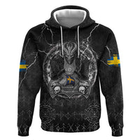 Personalized Sweden Viking Hoodie Odin's Raven Legacy - Wonder Print Shop